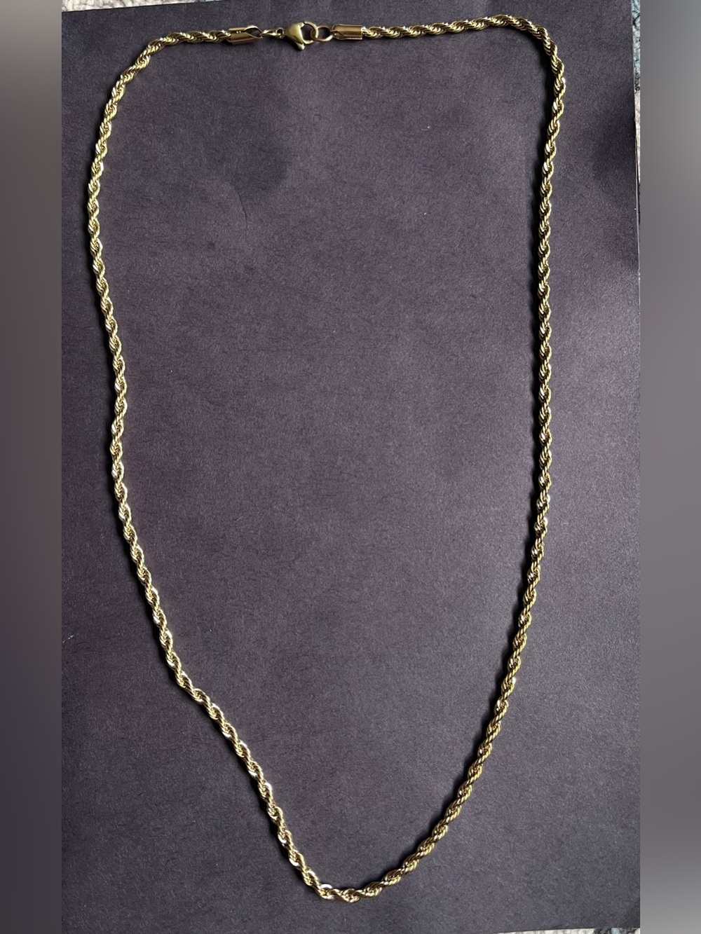 Gold Rope Chain Necklace - - Picture 2 of 3